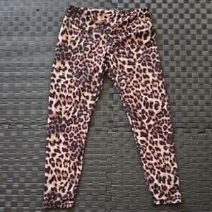 Brown and Black Leopard Print Leggings